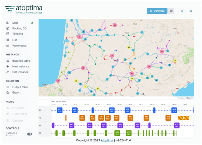 RouteSolver pour l'optimisation des tournes de vhicules et des plans de transport