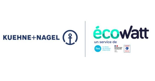 Kuehne+Nagel a signé la  charte EcoWatt en octobre 2022 avec un objectif de réduction de la consommation  de gaz et d'électricité de 10 % en deux ans, objectif  atteint et dépassé en un an et trois  mois