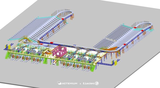 Vue 3D de l'installation Actemium Lyons Logistics chez Scacentre