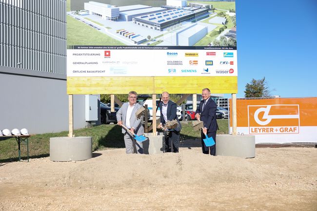 Un nouveau hall de production sera construit d'ici l'été 2026 équipé d‘un système de stockage hautement automatisé ainsi qu‘un parking couvert pour les employés <br>
  Crdit photo : TGW Logistics