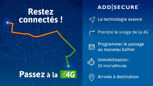 AddSecure a largement anticip la fin du rseau 2G en France et permettra  100% des transporteurs de bnficier des avantages de ses solutions tlmatique 4G dici 2026